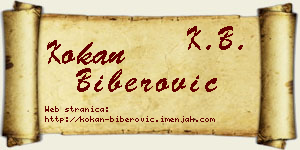 Kokan Biberović vizit kartica